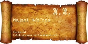 Majsai Márta névjegykártya