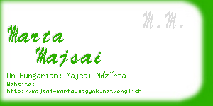 marta majsai business card